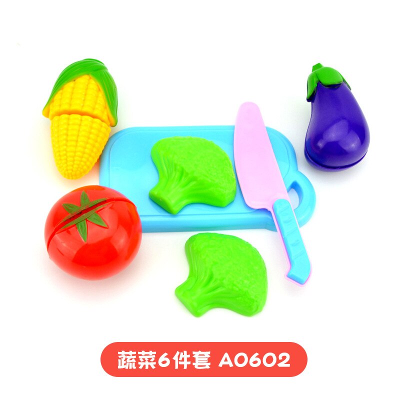 23Pcs/Set Children Play House Toy Cutting Fruit Vegetable Food Pretend Play House Toys for Children Kids Educational Toys: 6Pcs vegetables