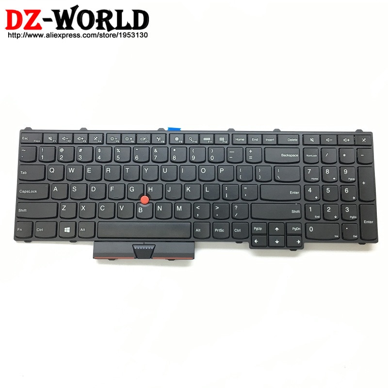 Original US English Keyboard for Lenovo Thinkpad P70 P50 No Backlit Teclado 00PA329 00PA247 SN20H35238
