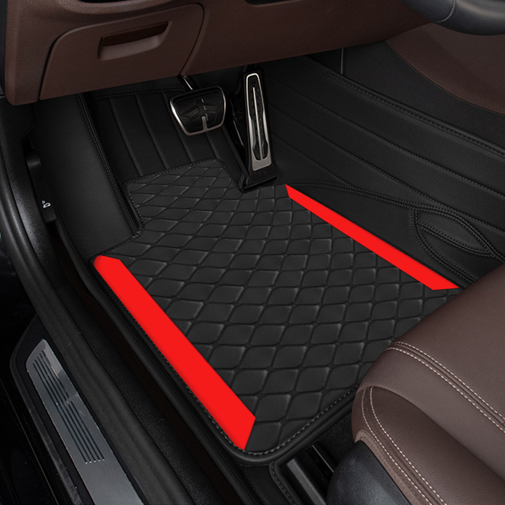 4 stücke Luxus Teppich Boden Matte Set Für Linkslenker Universal Auto Matte Schutz Pad Pu Leder Für Tragen-beständig Nicht Slip