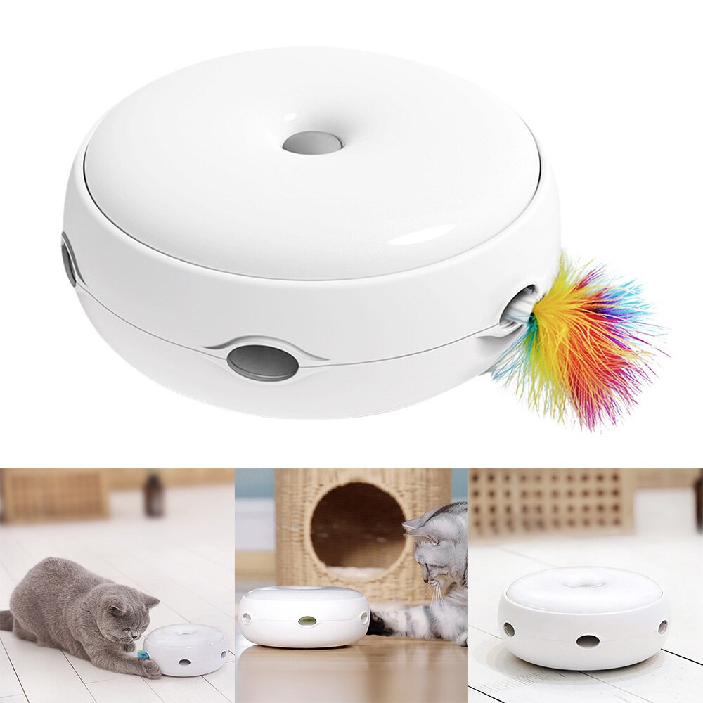 Juguete eléctrico para gatos, palo giratorio automático antideslizante,