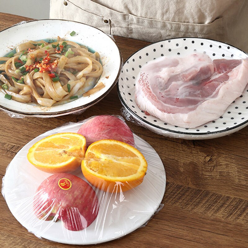 Plastic Food Wrap Dispenser With Slide Cutter Adjustable Cling Film Cutter Preservation Foil Storage Box Convenient Efficient