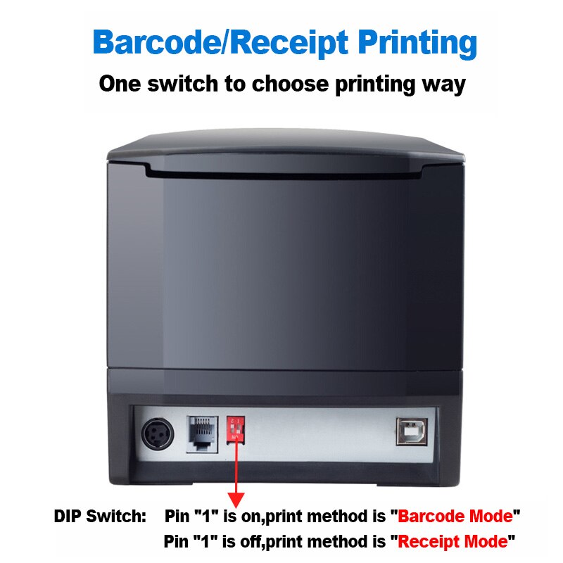 XP-365B USB Port 2 in 1 Bluetooth Receipt Barcode Label Printer Mobile Android iOS Window Linux Max 80mm Thermal Paper Impresora