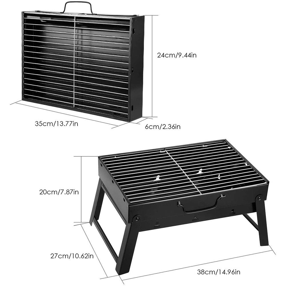 Udendørs grill grill kul letvægts bbq grill sammenfoldelig grill stål grill fest værktøj picnic foldning madlavning