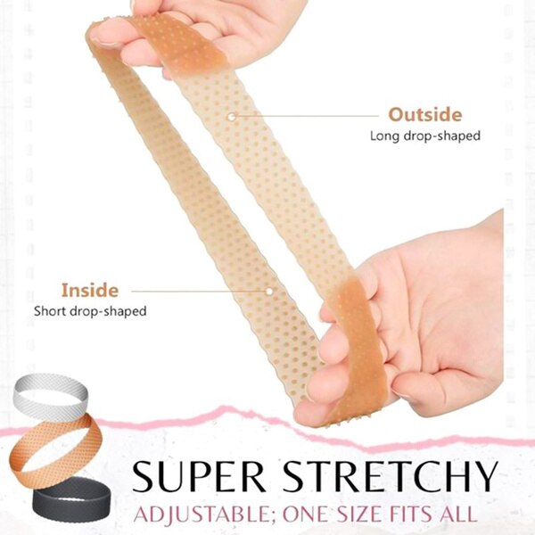 Opaska silikonowa sportowa opaska robić włosów antypoślizgowe i antypoślizgowe peruki posiadają przezroczystą opaskę z elastycznego miękkiego silikonu