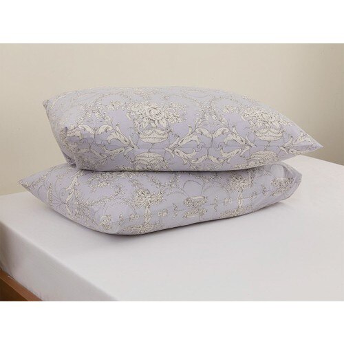 English Home Palais Roses Cotton 2'li Pillow Case 50 X70 cm Lilac