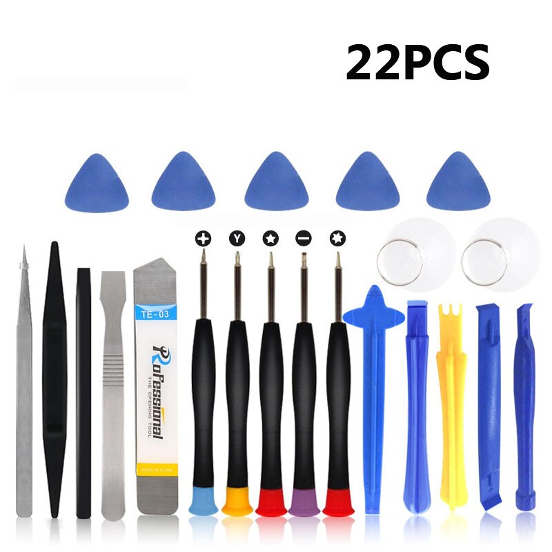 25 in 1 Strumenti di Riparazione Del Telefono mobile di Apertura impostato di Cacciaviti per iPhone MacBook PC Del computer Mano Smontare attrezzo kit di Apertura strumento: 22pezzi
