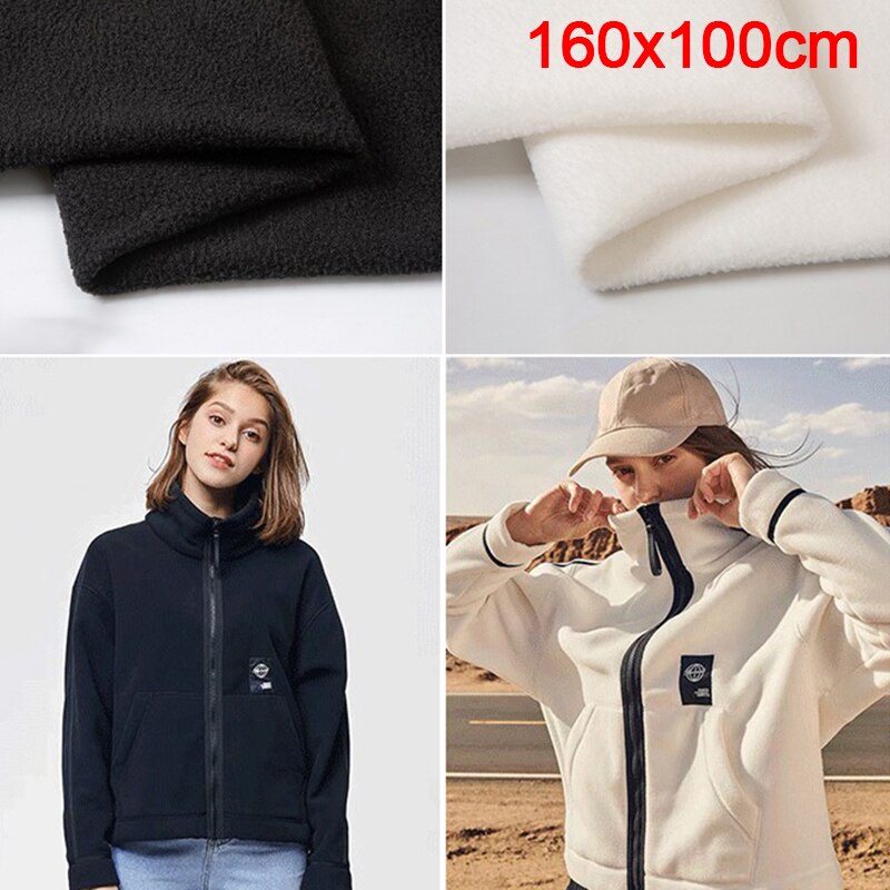 100*160cm tela Polar de lana gruesa de algodón suave felpa aterciopelada tela DIY hecho a mano
