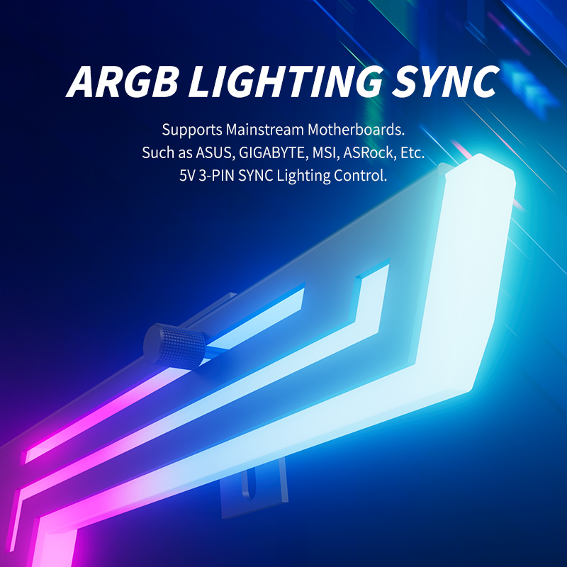 Power Train Z-X6 Temperature display Graphics Card Bracket 5V 3PIN ARGB AURA SYNC Graphics Card VGA Holder Height Adjustable
