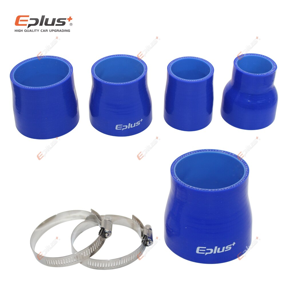 EPLUS Universele siliconen slangslang Recht Groot tot klein connector Auto-intercooler Turbo-inlaatpijpkoppeling Blauw Multi-formaat