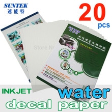 A4 Inkjet Clear Water Slide Transfer Decal Papier (20 vellen/lot)