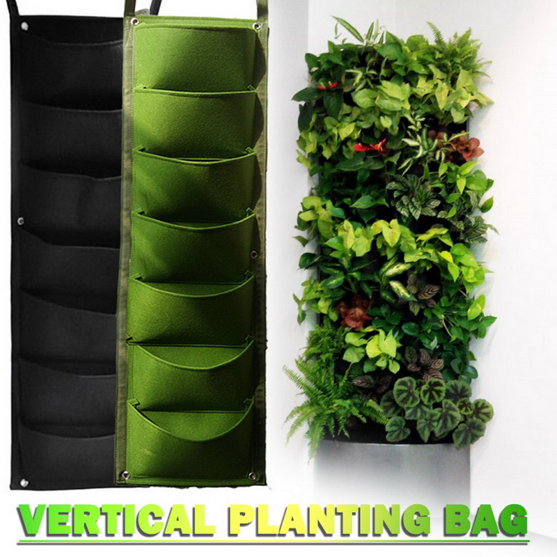 Garden Wall Hanging Planting Bags Green Plant Grow Planter Vertical vegetable Garden Decoration Supplies Plants Bags