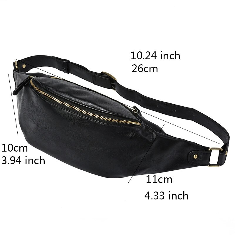 Taille Verpakking Mode Vrouwen S Taille Tas Locomotief Stijl Mannen Borst Pakken Corticale Fanny Pack Lederen Hip Pakket banaan Zak