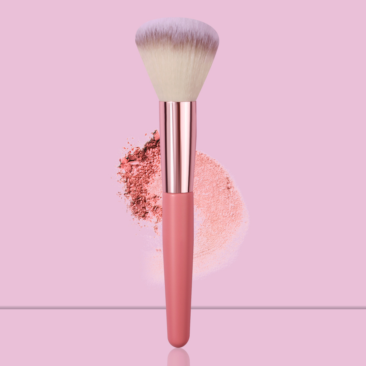 1 peça pincel de pó solto ultra grande, pincel de configuração multifuncional de alta qualidade para maquiagem facial, ferramenta de pincel de maquiagem macia: Rosa