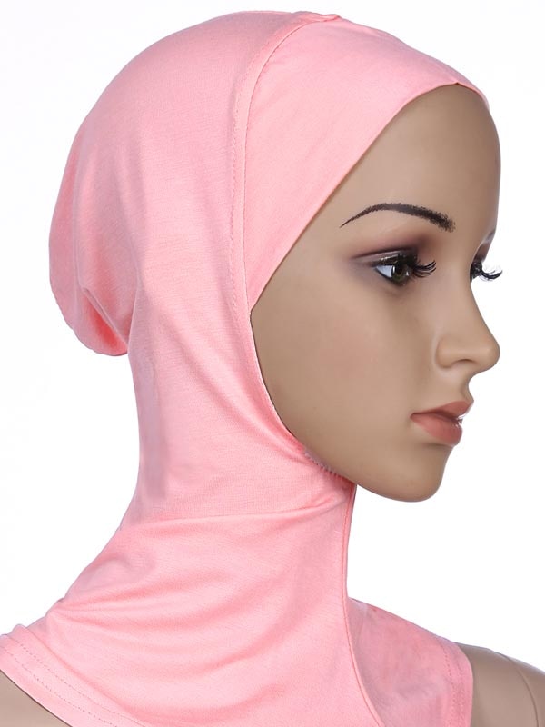 Weiche Unter Schal Hut Kappe Knochen Motorhaube Hijab Islamischen Kopf Tragen Hals Volle Abdeckung Innere Moslemische Dame Elastische Ninja Frauen headwear Caps: 15 Pink