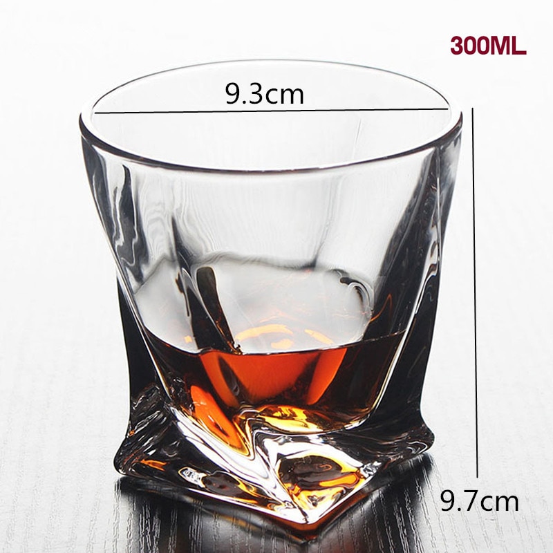 Merkki viinilasi lyijytön lämmönkestävä läpinäkyvä kristalliolutviski brandy vodka kuppi monikuvioinen juomapatukka: 5