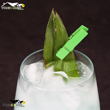 4 st fruktcocktailplockpinne dekorativ liten klämma cocktail dekorativ pin fast cocktailklämma barverktyg 13 färger barware