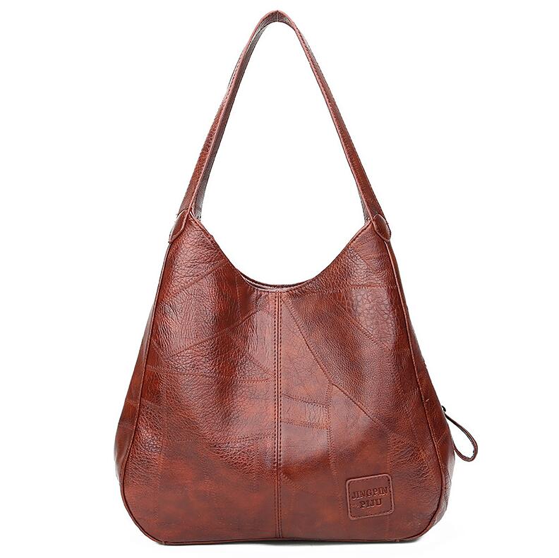 Yogodlns Vintage Women Hand Bag Designers Luxury Handbags Women Shoulder Tote Female Top-handle Bags Brand: brown