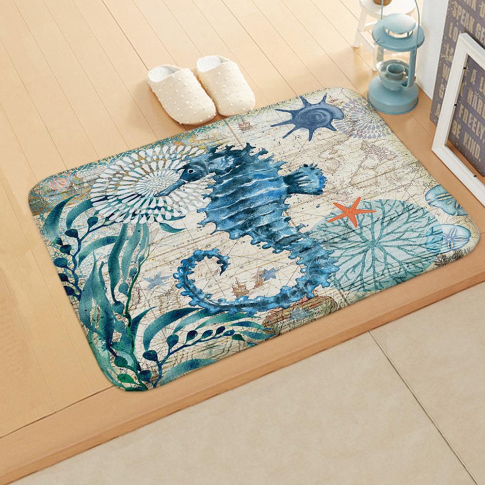 3D Home letter Print Doormats Rectangle Non-Slip Door Mat Bedroom Kitchen Entrance Print Floor Mat modern Door Mats: 02