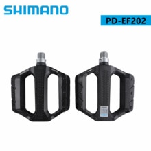 Shimano-eje de Pedal plano de PD-EF202, durabilidad igual a los modelos de , cuerpo ancho de aluminio para montar todos los días, PD-EF102