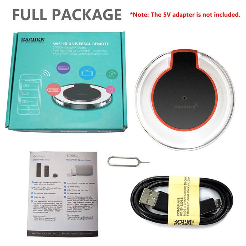 Universal Home 2.4Ghz WiFi Remote/Voice Controller IR Control Hub Tuya Smart Life APP For TV DVD Air Conditioner