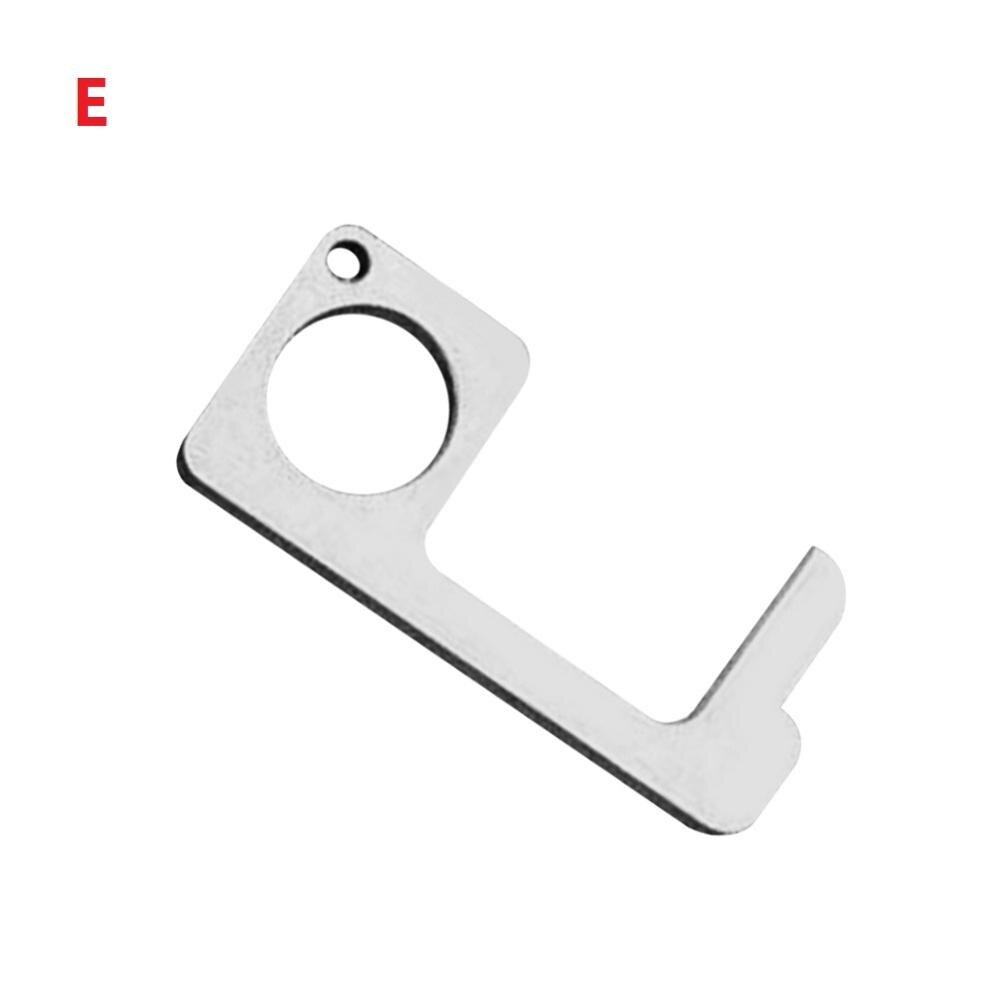 Draagbare Geen Touch Open Deur Druk Lift Hygiëne Aluminium Hand Antimicrobiële Handvat Tool Voor Huishoudelijke Slaapkamer Ornamenten: E