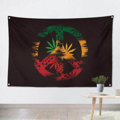 Un amour paix suspendus drapeau bannière musique Rock Reggae jamaïque décoration de la maison Art mural 4 œillets dans les coins 3 * 5FT 144cm * 96cm: C / 2 x 3FT (60 x 90cm)