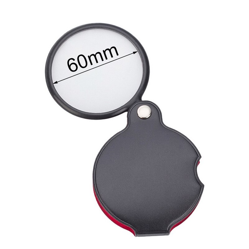 mini mały przenośny podręczny lupa jubilerska 30X 21mm duże powiększenie szklany metalowy składany kieszonkowy rozmiar identyfikacja lupa: 6X 60mm