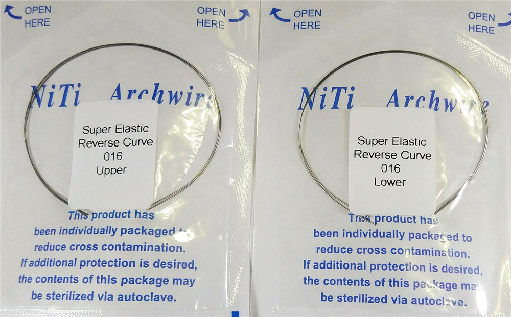 10Pack(20 Stuks) tandheelkundige Orthodontische Arch Reverse Curve Draad Ronde Niti Draden Super Elastische Retainer Brace Bovenste Onderste