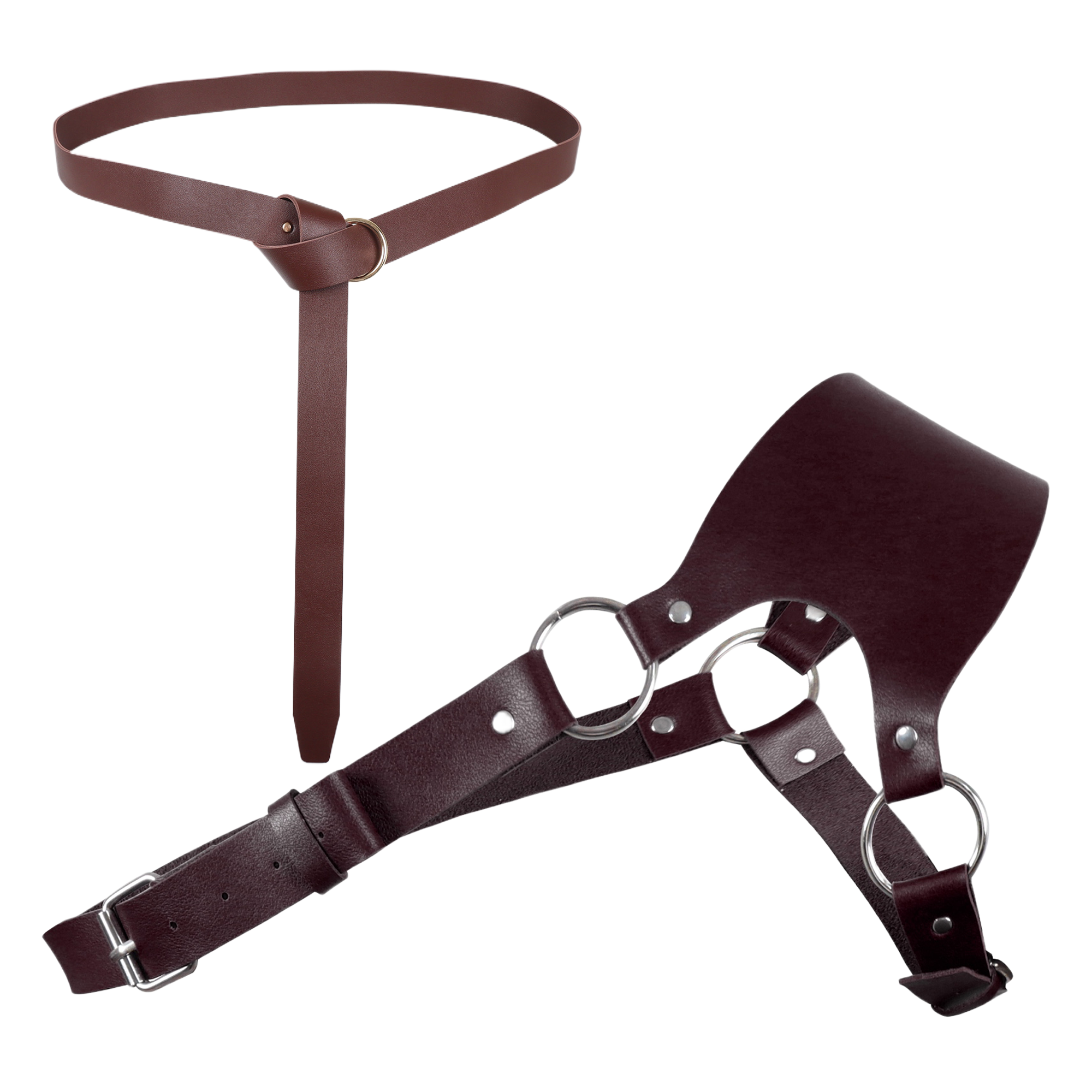 PU Leather Harness Medieval Armor Man Gothic Shoulder Belt Armour Viking Warrior Knight Cosplay Costume Renaissance Accessories