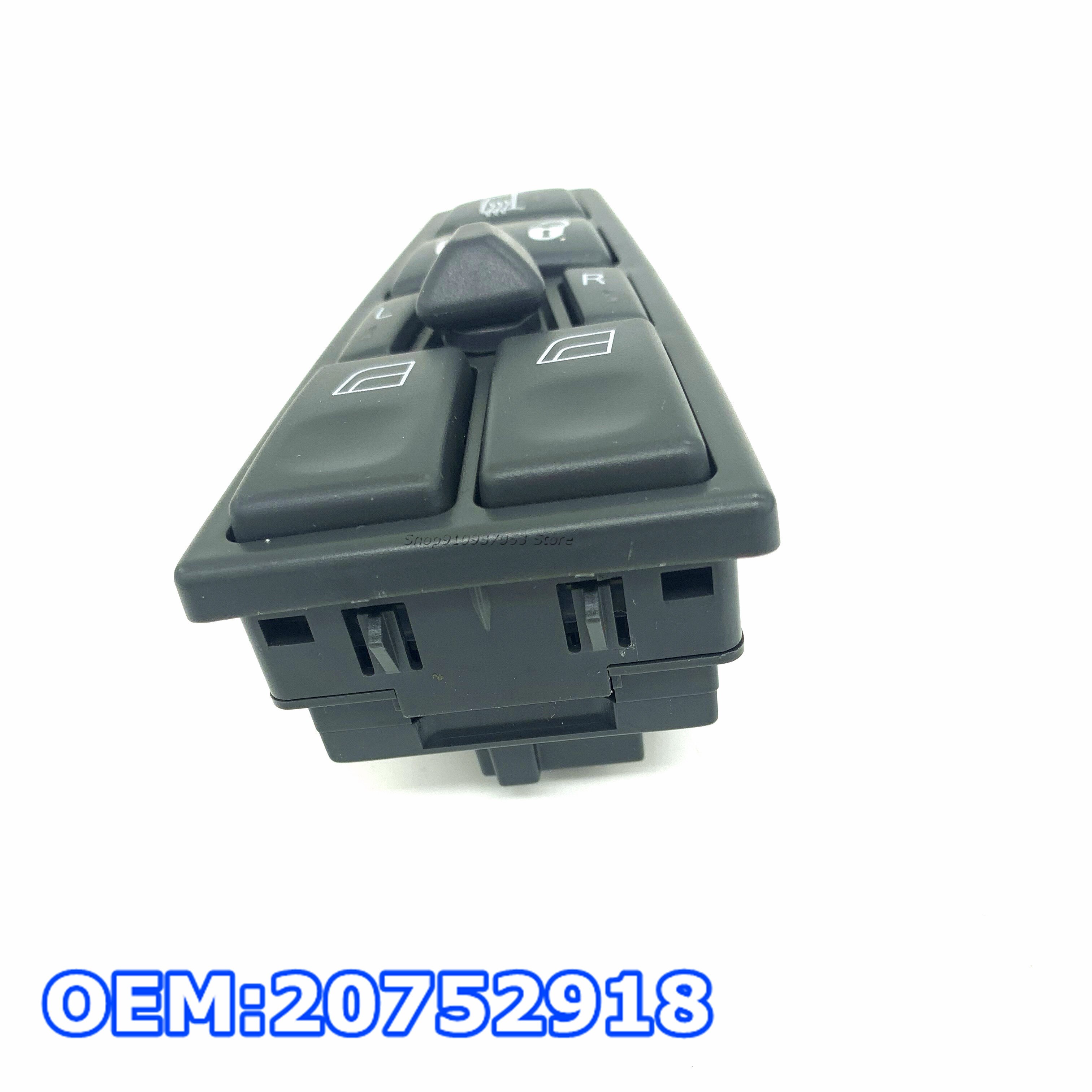 Interrupteur de fenêtre électrique pour VOLVO FH12, FM12, FM9, FH, FM, VNL, 20752918, 20953592, 20455317, 20452017, 21354601, 21277587, 20568857