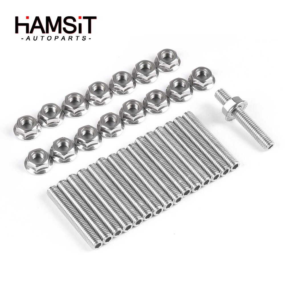Hamsit stainless steel exhaust manifold bolt hardw... Grandado