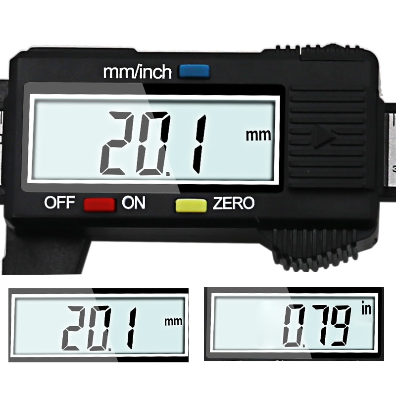 Pied à coulisse 0-100mm 0-150mm, compas numérique LCD 6 pouces, outil de mesure