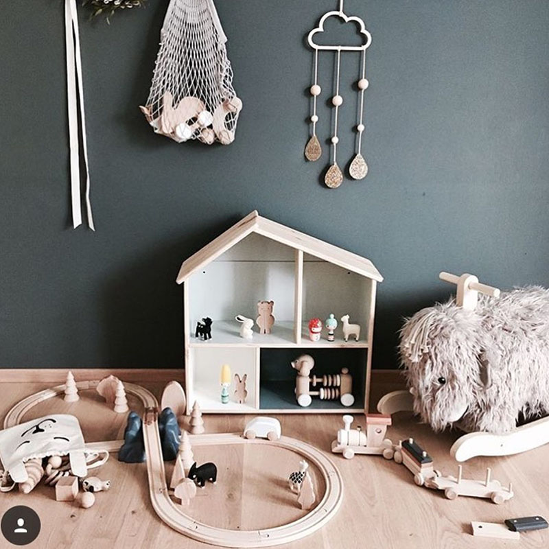 Adornos colgantes de madera de estilo nórdico INS, colgante de madera con de nubes y planetas y estrellas para habitación de niños y bebés, accesorios de decoración para dormitorio infantil