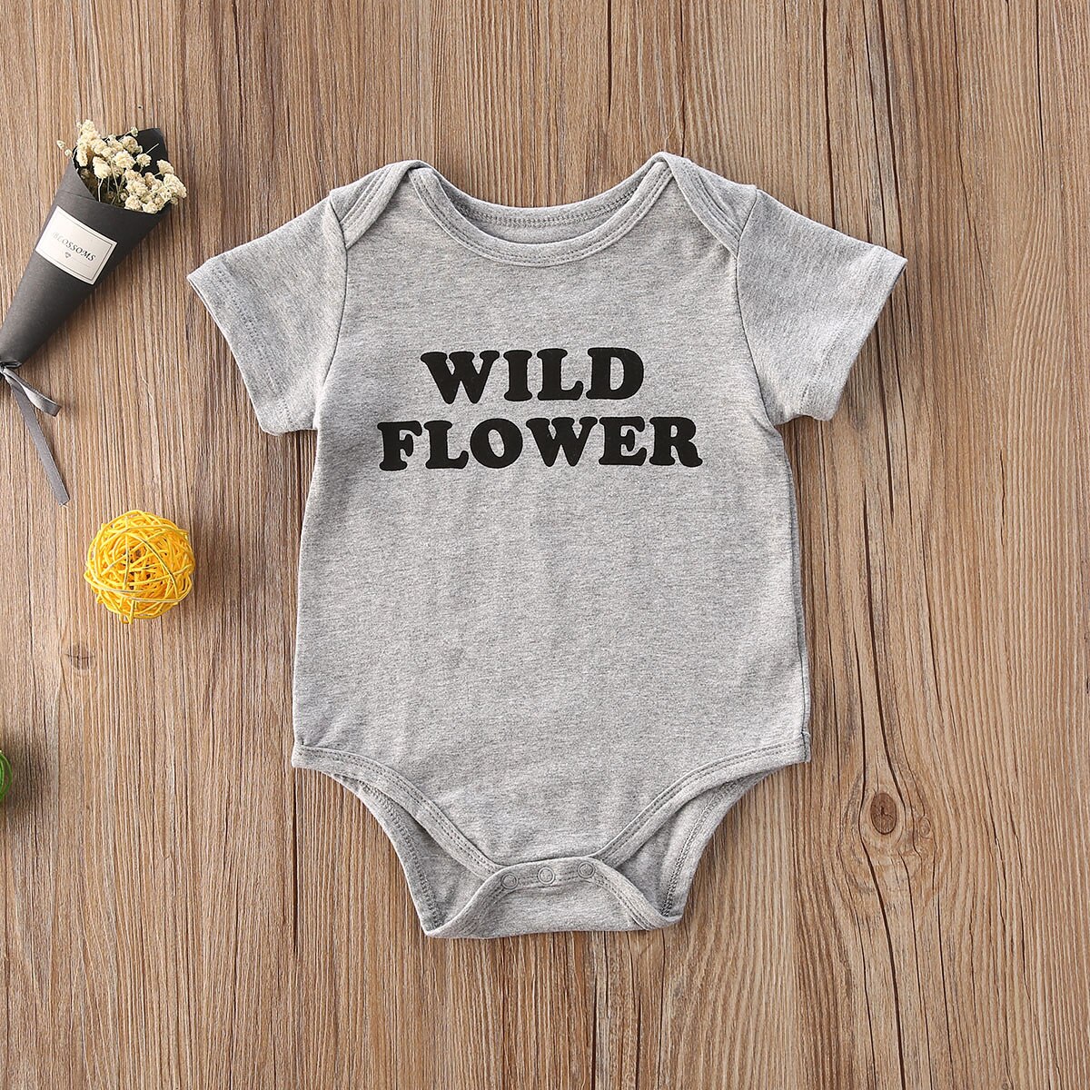 0-18M Nieuw Zomer Baby Baby Meisjes Jongens Bodysuits Brief Print Korte Mouw Cotton Jumpsuits 3 Kleuren: Grijs / 6m