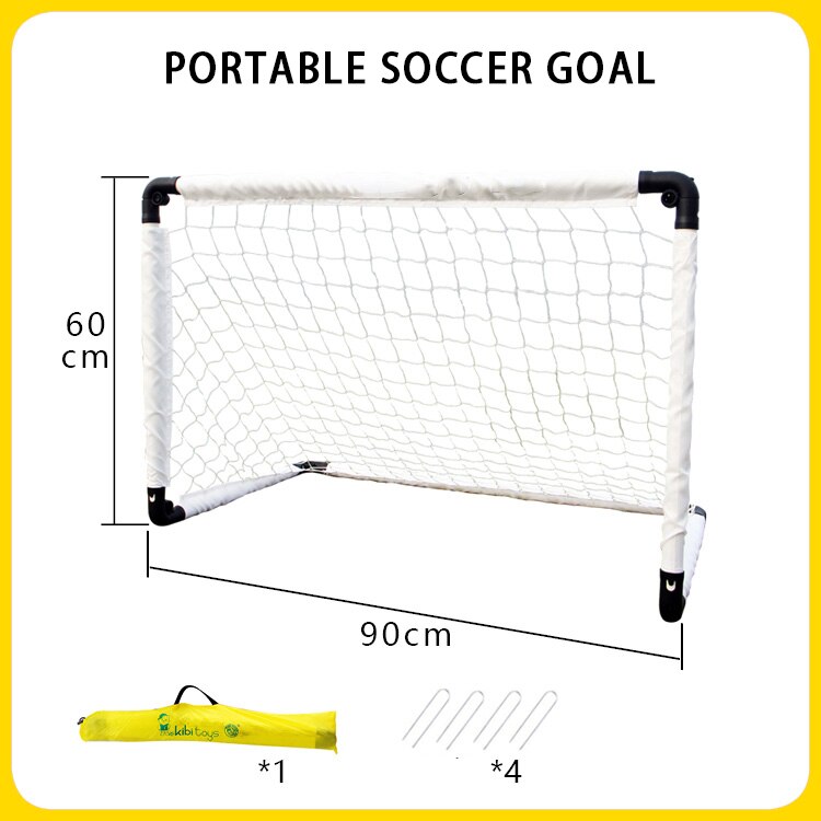 Portable Folding Youth Soccer Goal Children Sports Soccer Goal With Size 3/5 Soccer Ball No assembly required Game Football Gate: A White Soccer Goal