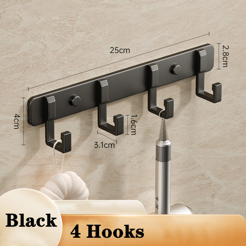 Ganchos negros de pared para colgar ropa, colgador de toallas de baño, perchero para puerta, abrigo, llave, gancho para ahorrar espacio, accesorio de cocina: YELLOW