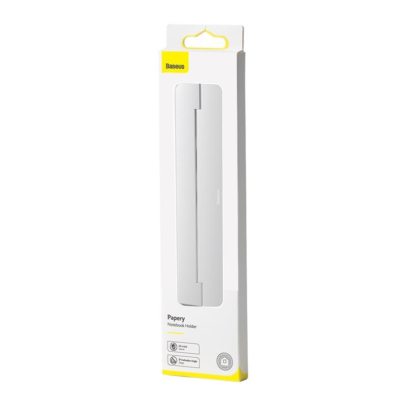 Baseus Legering Laptop Stand Opvouwbare Desktop Notebook Houder Verstelbare Bureau Laptop Stand Voor 12-17 Inch Macbook Pro Air: SILVER