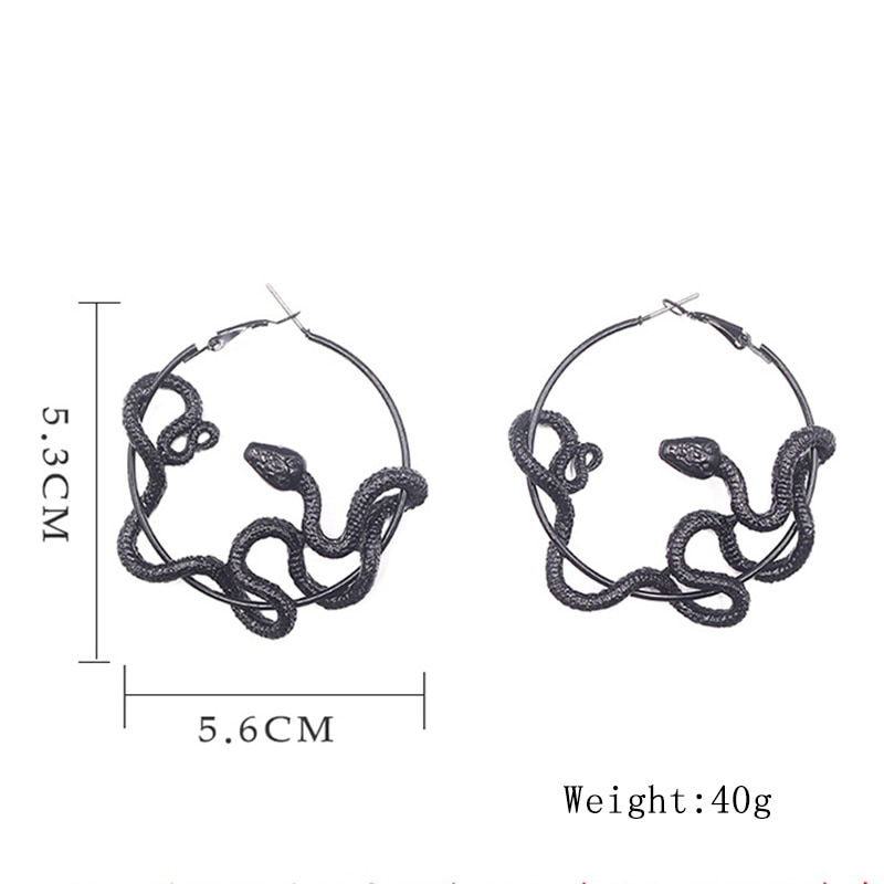 Punk big snake hoop øreringe vintage crazy twining slanger øreringe kvinder dyr vedhæng statement øreringe smykker