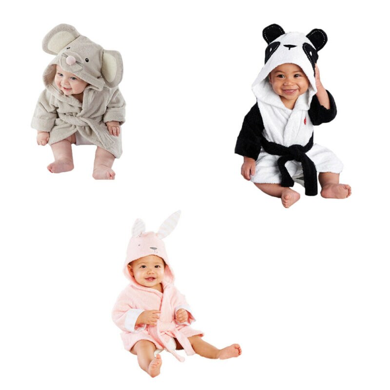 Leuke Peuter Baby Jongen Meisje Badjas Cartoon Dier Rollenspel Bodysuit Robes Baby Pyjama Badjas