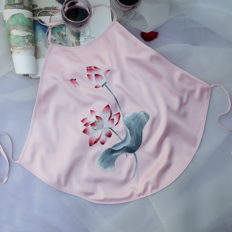 100% handmade Silk Stickerei zubehör erwachsene Chinesischen brust abdeckungen lotus muster Valentinstag