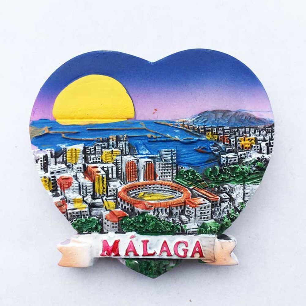 Spanje Zon Coast Marbella Malaga Reizen Souvenir Koelkast Magneten 3D Hars Koelkast Magnetische Sticker Home Decor