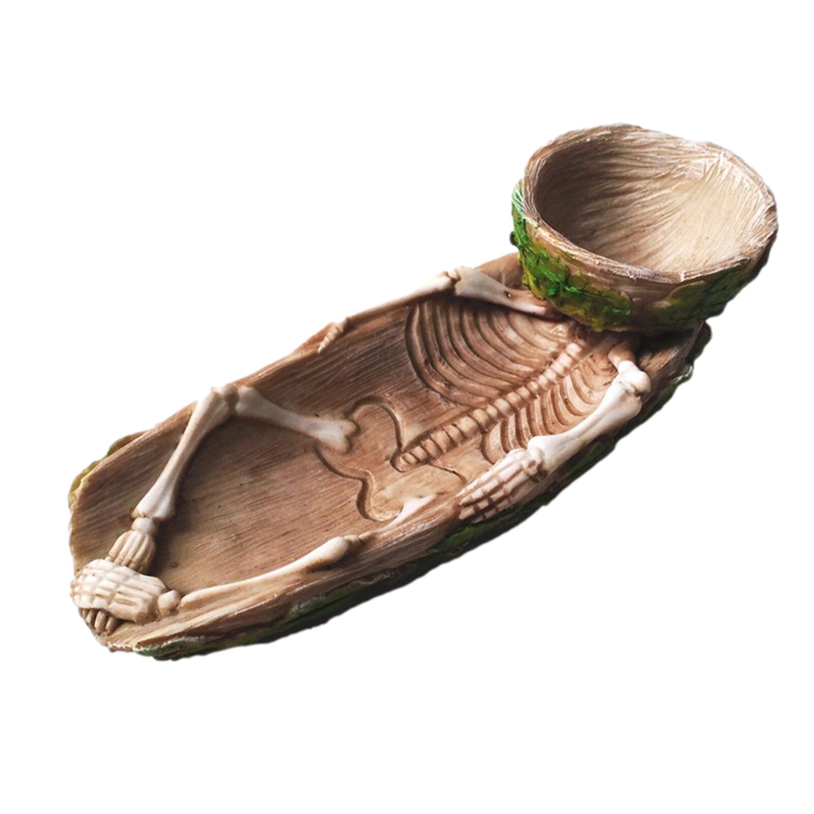 Small Bone-shaped Flower Pot Skeleton Flower Pot Resin Succulent Planter Desktop Decoration Garden Lightweight Green Flowerpot