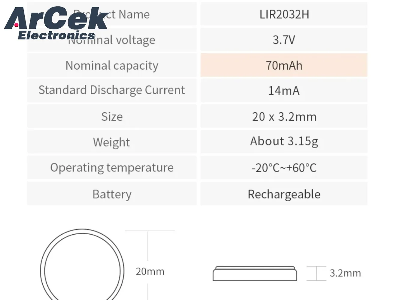 4 pces 70mah lir2032h com carregador para bateria recarregável 3.7v baterias de célula de botão de moeda de lítio para relógio chave do carro placa-mãe