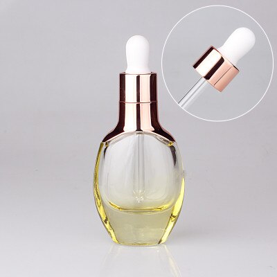 30ml Rohre Tropfer Flasche Aromatherapie Flüssigkeit für Ätherisches Reise Bunte Rose Gold Massage Öl Pipette Nachfüllbare Flaschen: gold