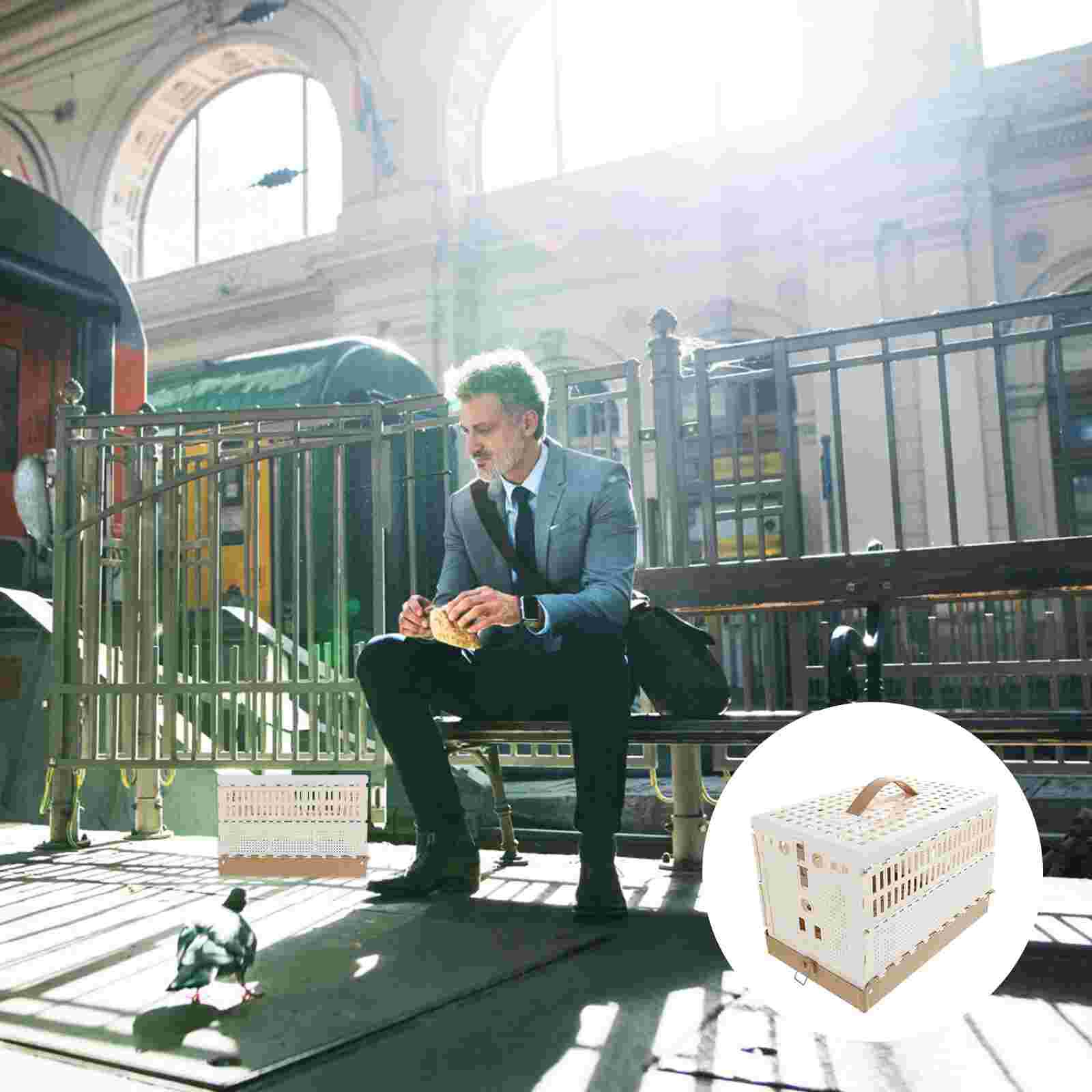 Klatka dla zwierzęcia plastikowa klatka dla gołębi składana klatka dla gołębi klatka treningowa artykuły dla zwierząt dla szczeniąt gołębie królik kotek: Default Title