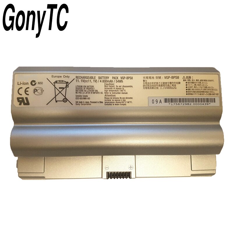 Original VGP-BPS8 6CELLS laptop battery FOR SONY VAIO VGP-BPS8 VGP-BPS8 VGP-BPL8 VGP-BPS8A FZ50B FZ90S