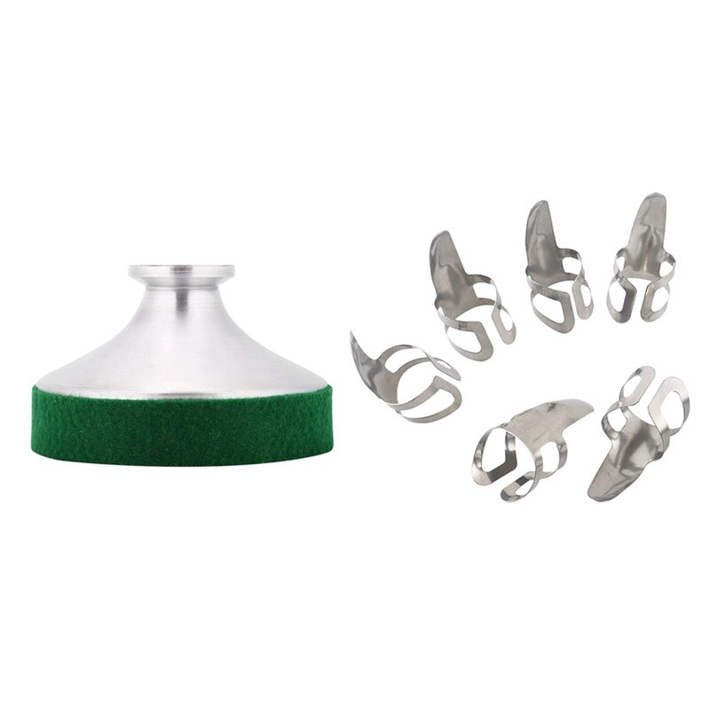 1Pcs Tenor Saxophone Mute, Aluminum Alloy Sax Dampner Mute & 6Pcs Finger Picks Metal Guitar Picks
