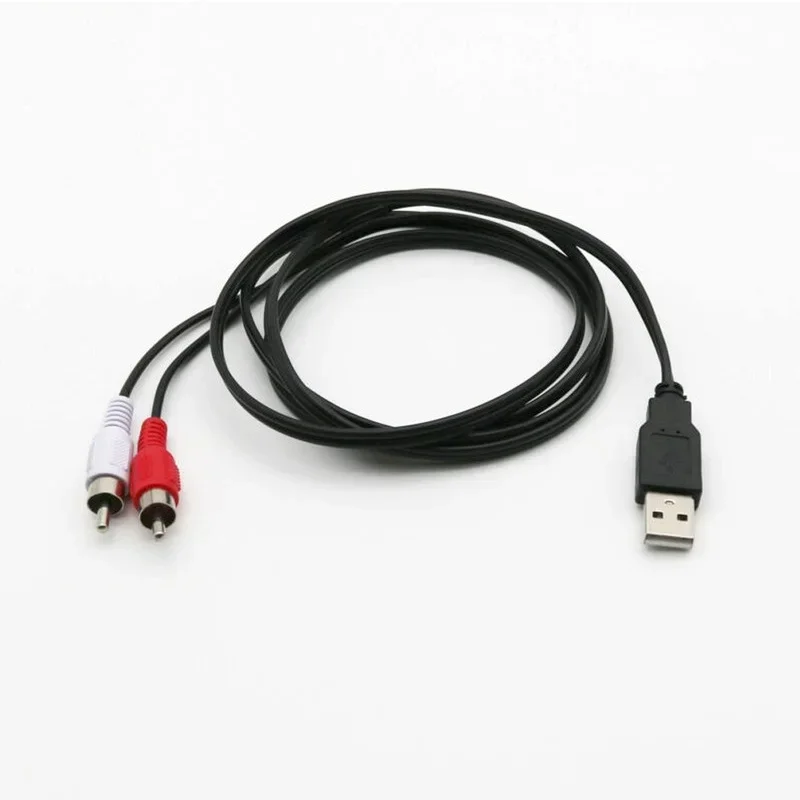 USB naar RCA Kabel - 1.5m - USB 2.0 Male naar 3 RCA Male - Stereo Audio Video Converter Draad: Default Title