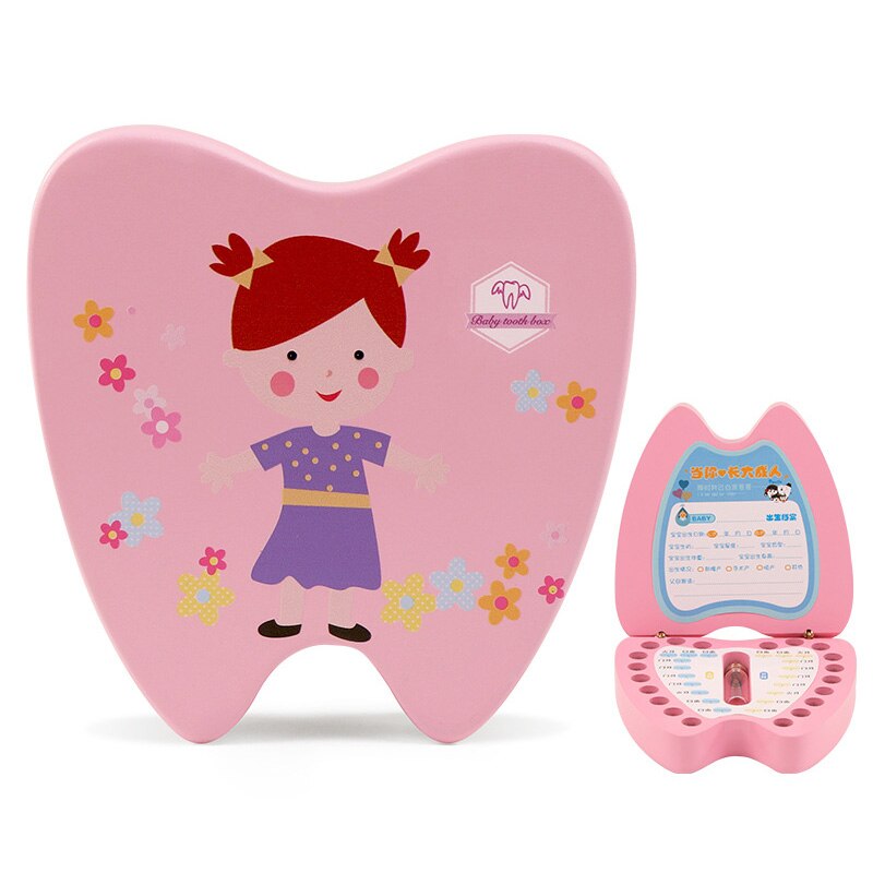 Baby Deciduous Teeth Box Children Souvenir Save Tools Cartoon Baby Milk Teeth Organizer Storage Kids Tooth Box: 1