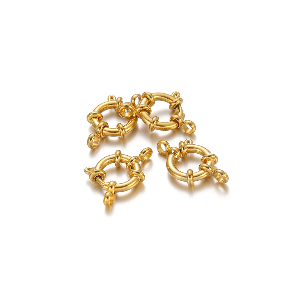 4 stuks roestvrijstalen ronde veerring sluitingen haken voor sluiting 8 connectoren armband ketting DIY sieraden maken